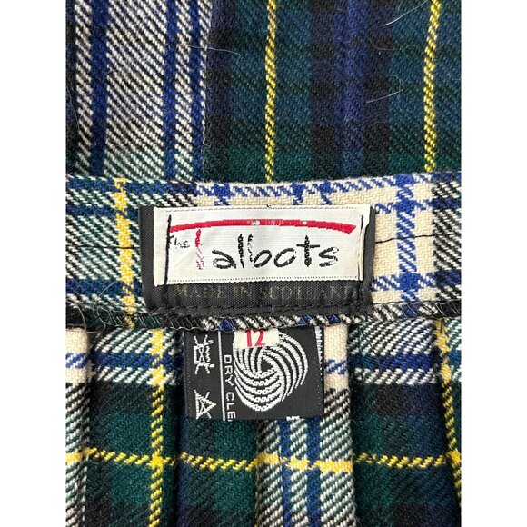 Vintage Talbots Tartan Wool Kilt Wrap Skirt Buckle Fastenings Pleated - Picture 5 of 7